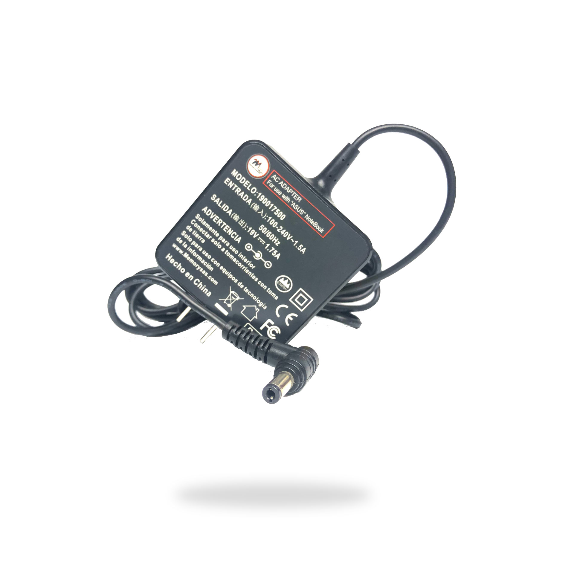 CARGADOR PORTATIL ASUS 19V-1.75A 5.5*2.5- HOMOLOGADO. - Imagen 2